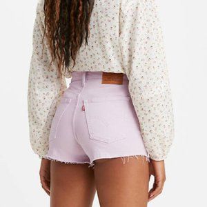 New Levi's Ribcage Lavender Cutoff Jean Shorts